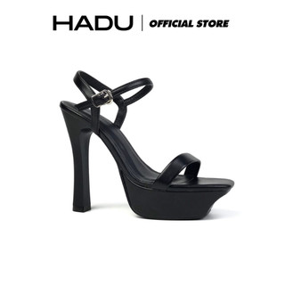 Giày Cao Gót 12P Đế Vuông Quai Ngang HADU G128 Đúp Trước 4P Da PU Cao Cấp BH 12 Tháng