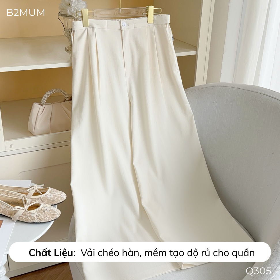 Quần Bầu Suông Dài Cạp Điều Chỉnh Thanh Lịch – Mặc Công Sở Thoải Mái Dễ Mặc Tôn Dáng Still Pants Q305 By B2MUM