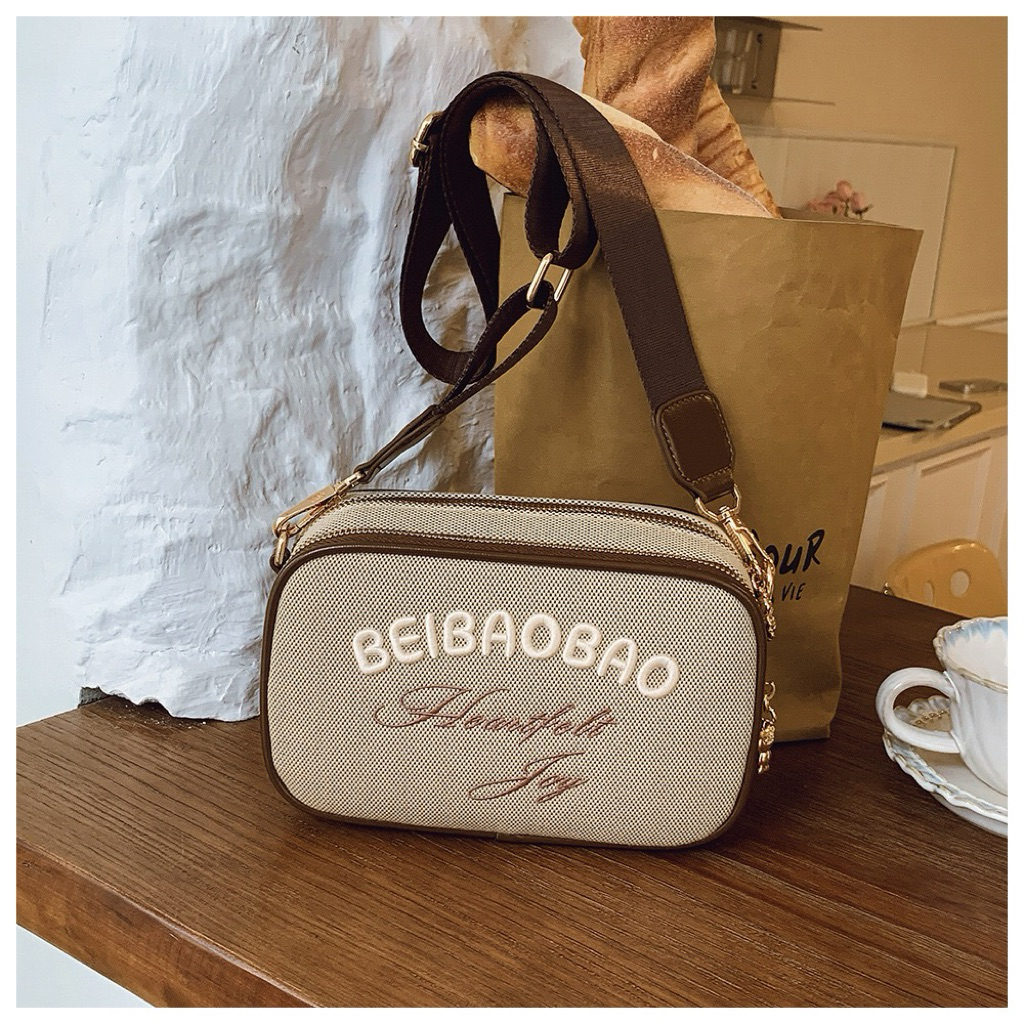 Túi Đeo Chéo Beibaobao Chữ Logo Thêu Chính Hãng S-8814