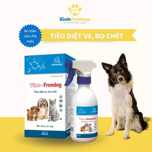 Xịt Ve Rận Vime Frondog 250ml Diệt Ve Rận Bọ Chét Nhanh Chóng Cho Chó Và Mèo