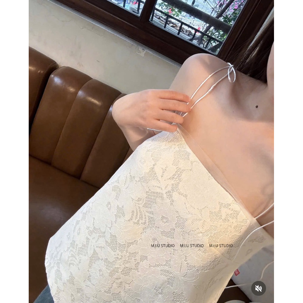 Áo ren hoa 2S thiết kế dáng suông phối viền voan cao cấp tiểu thư sang chảnh , Áo kiểu nữ mặc đi biển đi chơi hàng ngày