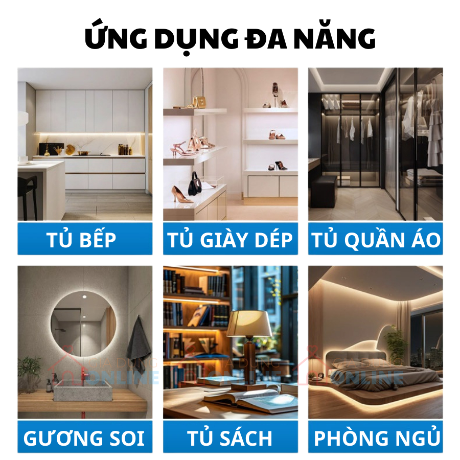 Công tắc cảm biến có dây dài 2 mét bật tắt đèn led 12V cho trang trí và chiếu sáng tủ bếp, tủ áo, tủ trưng bày, chân giư