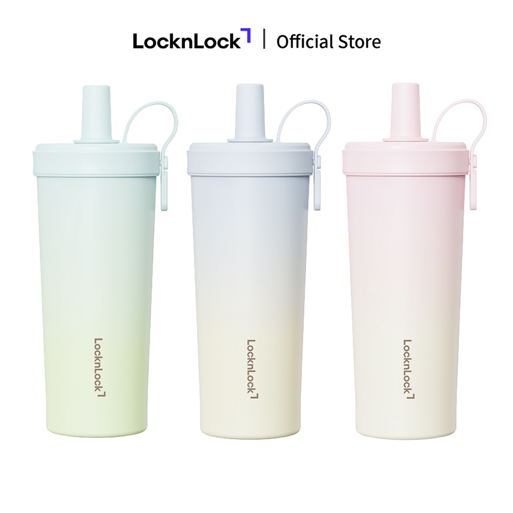 Bình giữ nhiệt LocknLock phủ sứ Ceramic Milk Tea Tumbler LHC4369 kèm ống hút trân châu dung tích 720ml - 3 Màu | BigBuy360 - bigbuy360.vn