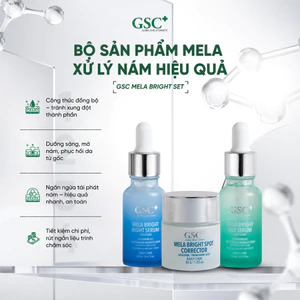 Bộ Sản Phẩm Dưỡng Sáng, Mờ Thâm Nám GSC Mela Bright gồm 3 Sản Phẩm - Ngắn Ngừa Nám Tái Phát - S4