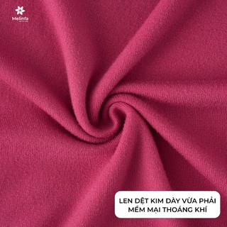 Áo len nữ cổ tròn cộc tay, áo len mongtoghi nữ len dệt kim mềm mịn co giãn MELINFA VAA0316