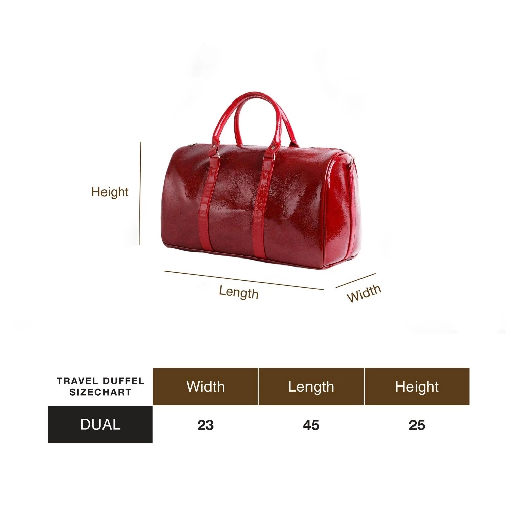 Túi Da MMESTLINE "TRAVEL DUFFEL" BAG Chất Liệu Da PU Bóng Dày Có Dây Quai Đeo Chéo