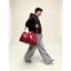 Túi Da MMESTLINE "TRAVEL DUFFEL" BAG Chất Liệu Da PU Bóng Dày Có Dây Quai Đeo Chéo