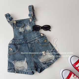 order quảng châu- yếm jeans cho bé rách phong cách mới