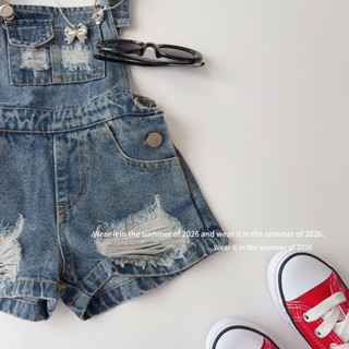 order quảng châu- yếm jeans cho bé rách phong cách mới