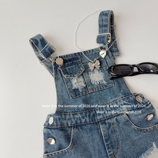 order quảng châu- yếm jeans cho bé rách phong cách mới