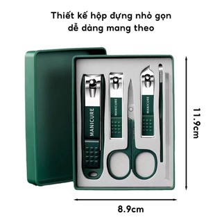 Bộ Bấm Móng Tay Inox 6 Món Cao Cấp – Set Kềm Cắt Móng Không Gỉ, Dụng Cụ Nail Có Hộp Du Lịch