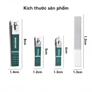 Bộ Bấm Móng Tay Inox 6 Món Cao Cấp – Set Kềm Cắt Móng Không Gỉ, Dụng Cụ Nail Có Hộp Du Lịch