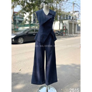 Set kẻ quần xuông Eva hamichi