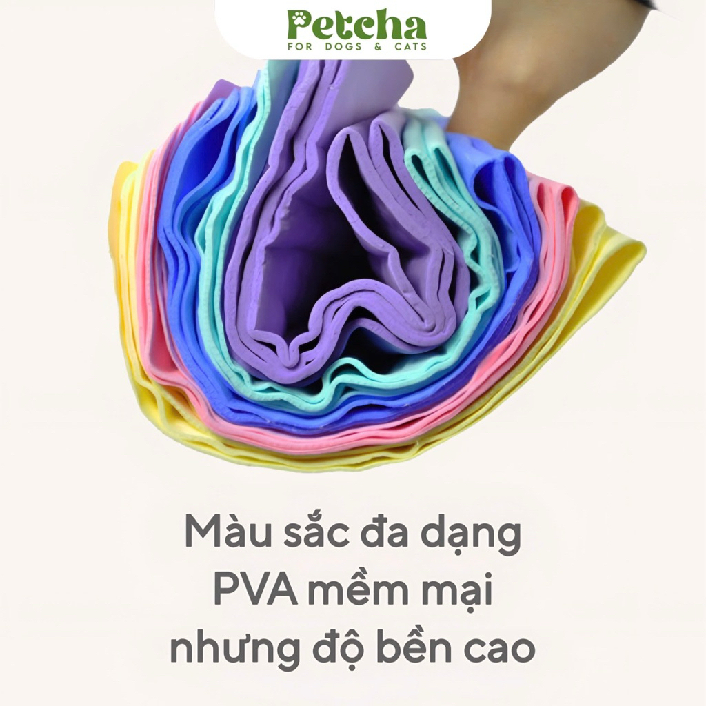 Khăn tắm chó mèo siêu thấm hút | PETCHA -  Khăn lau khô thú cưng nhanh, mềm mịn, không xơ, dùng sau khi tắm