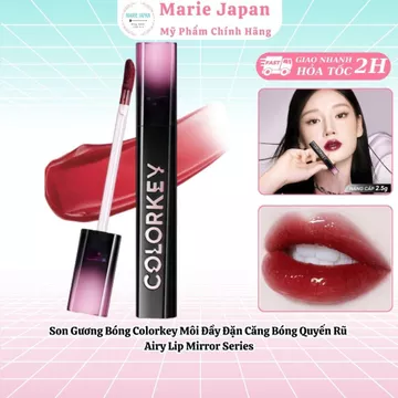 Son Gương Bóng Colorkey Môi Đầy Đặn Căng Bóng Quyến Rũ Airy Lip Mirror Series 2.5g