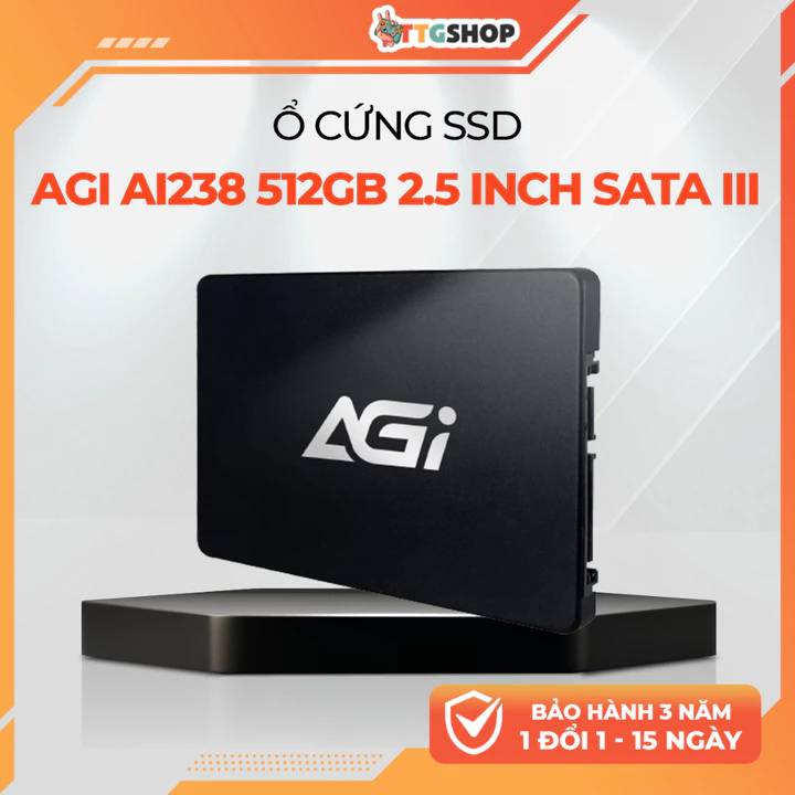 SSD AGI AI238 512GB 2.5" SATA III | Ổ cứng SSD 512GB nâng cấp Laptop/PC | AGI500GIMAI238-CB