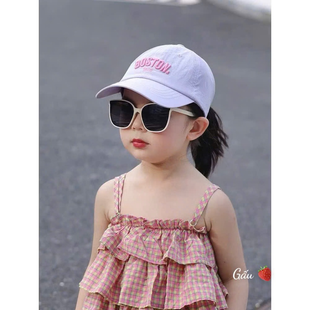 Mũ thêu nửa đầu cho bé 2-8y