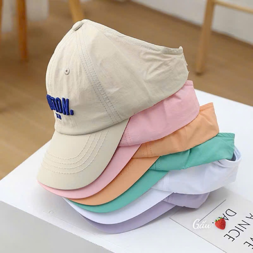 Mũ thêu nửa đầu cho bé 2-8y