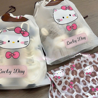 Combo 10 Túi Đựng Giày Dép Đồ Hello Kitty Dây Rút Chống Nước – Túi Đựng Giày Du Lịch, Chống Bụi, Tiện Lợi