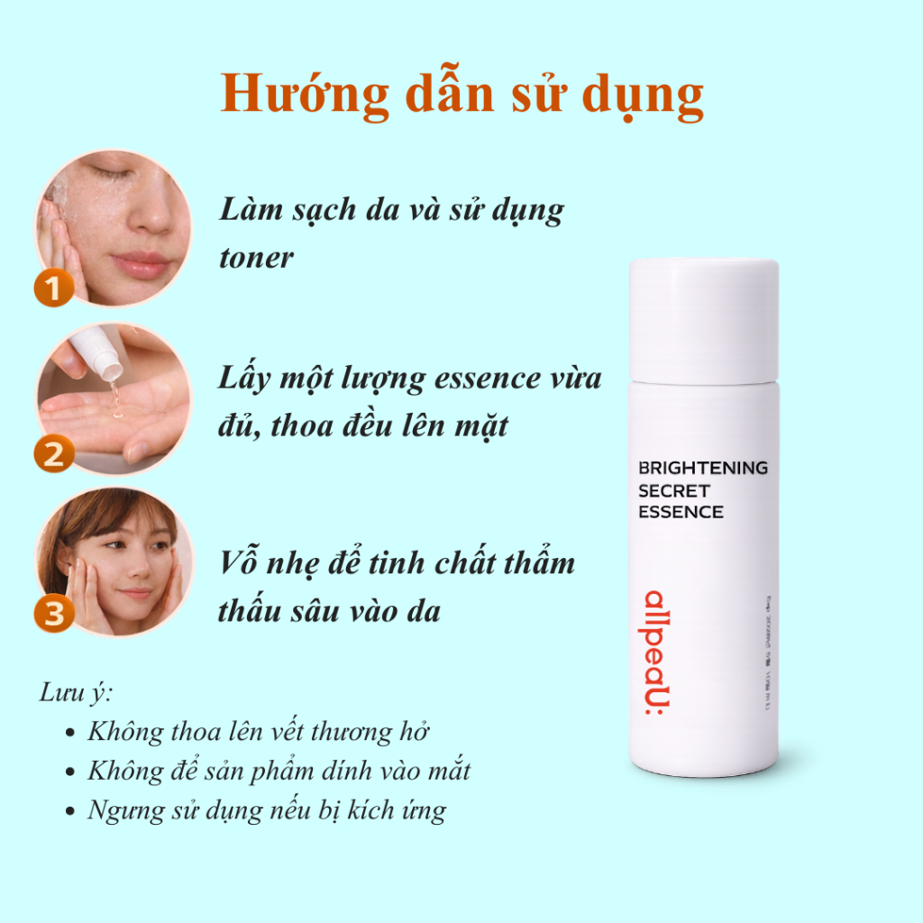 Tinh Chất Dưỡng Ẩm allpeaU: 10ml Hàn Quốc – Cấp Ẩm Tức Thì, Da Mịn Sáng, Không Kích Ứng