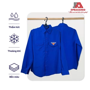 Áo Sơ Mi Đoàn Thanh Niên Việt Nam Ngắn - Dài Tay Nam Nữ Vải Kate Silk Mềm Mát - Thêu Logo