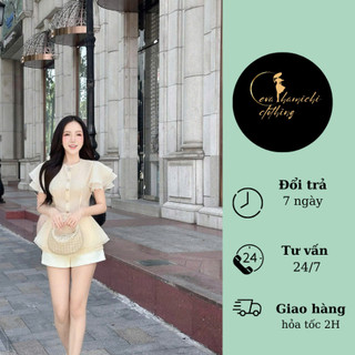 Set áo tơ 3 lớp mix quần sooc tacta xinh xắn Eva hamichi