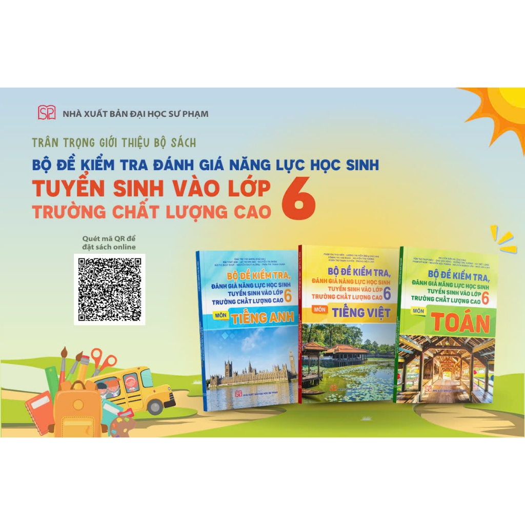 Combo Bộ đề Kiểm tra đánh giá năng lực học sinh tuyển sinh vào lớp 6