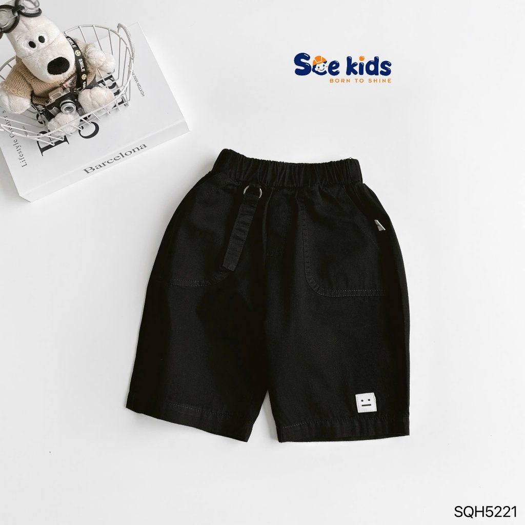 Quần kaki ngố qua gối cho bé trai, quần kaki mềm baisc dễ  mặc cho bé