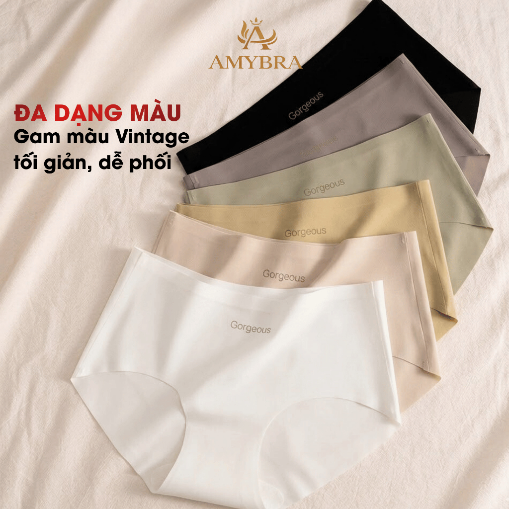 Quần Lót Nữ Đúc Su Mềm Mịn Thoáng Khí, Quần Chip Nữ Đáy Ép Kháng Khuẩn AMYBRA L057