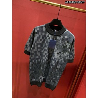 ÁO thun nam cổ tròn họa tiết chất len thêu tay ngắn phong cách trẻ trung chuẩn from