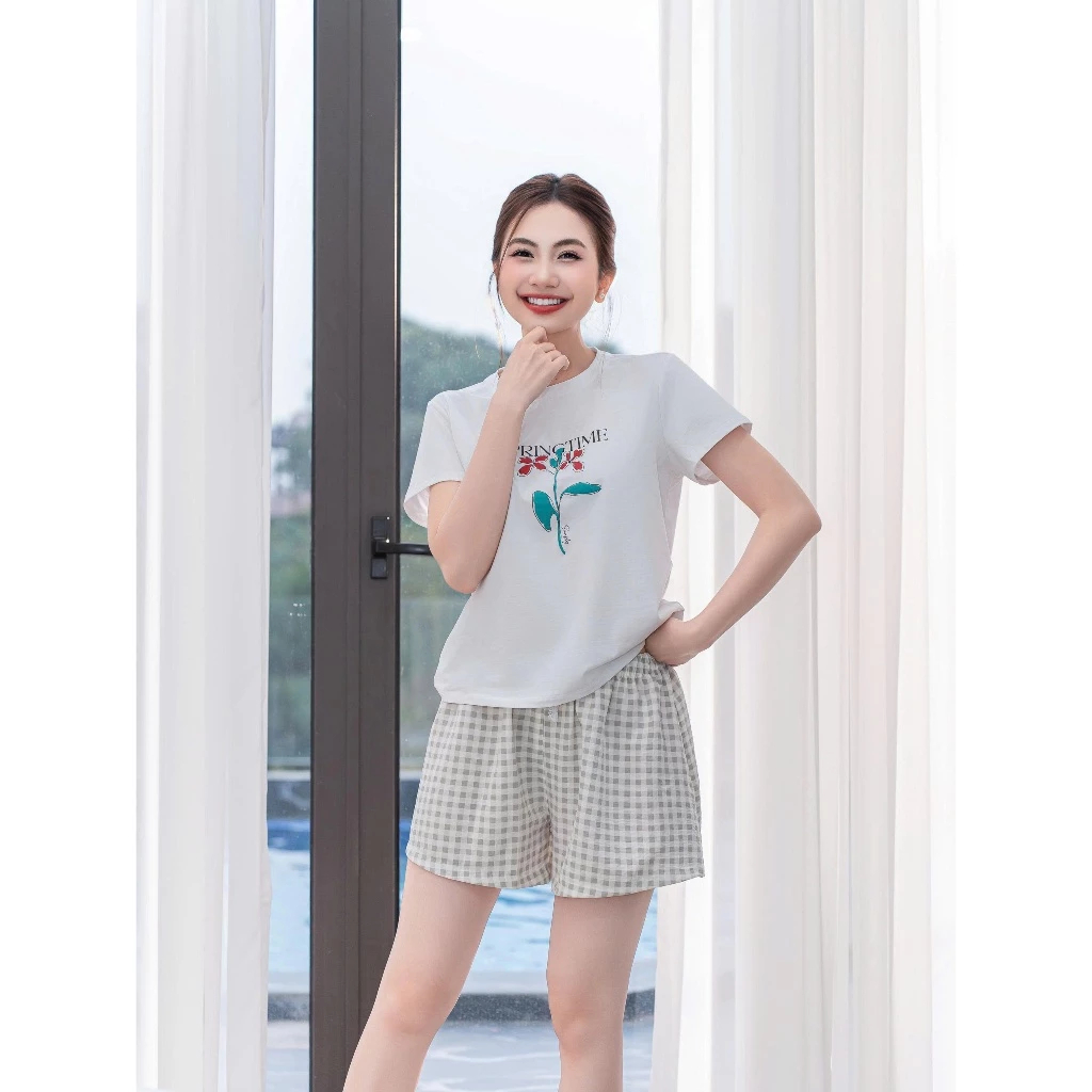 SFQ2056 Quần sooc nữ thô đũi mát mịn SUNFLY