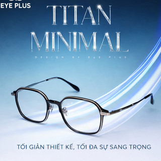 [RM] Kính Cận ACT Vuông Tròn Reeman 3333 Eye Plus – Gọng Titanium Cao Cấp, Unisex Hiện Đại, Dễ Đeo