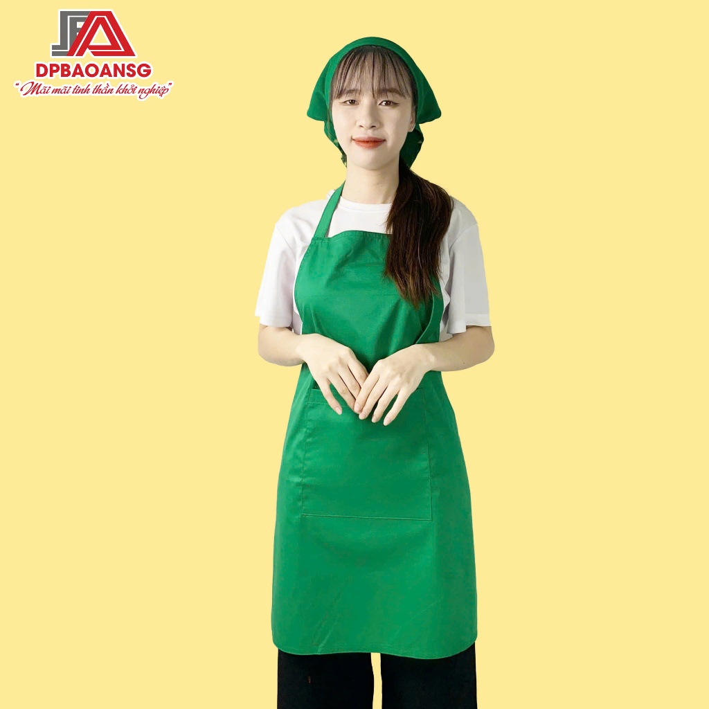 Tạp Dề Dài Màu Xanh Bích, Xanh Lá, Tạp Dề Quán, Nhà Bếp Tiện Lợi Cho Nam Và Nữ