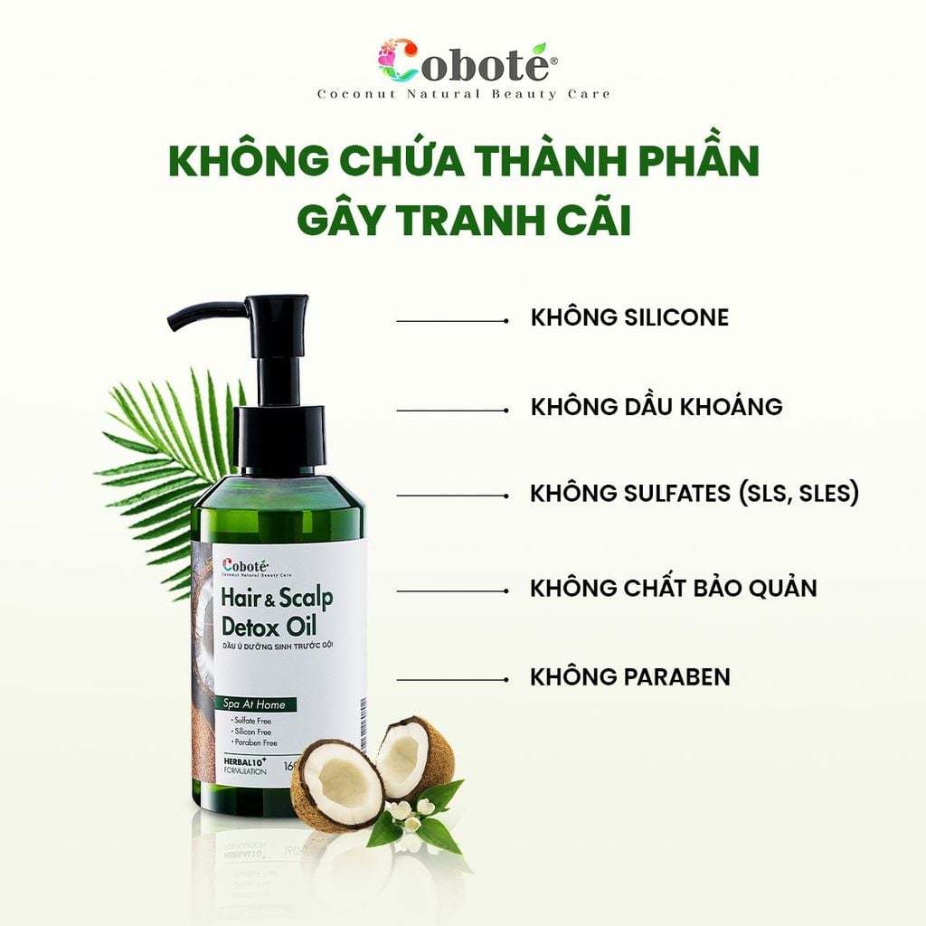 Dầu ủ detox da đầu trước gội giúp làm sạch, dưỡng tóc khỏe mạnh từ sâu bên trong