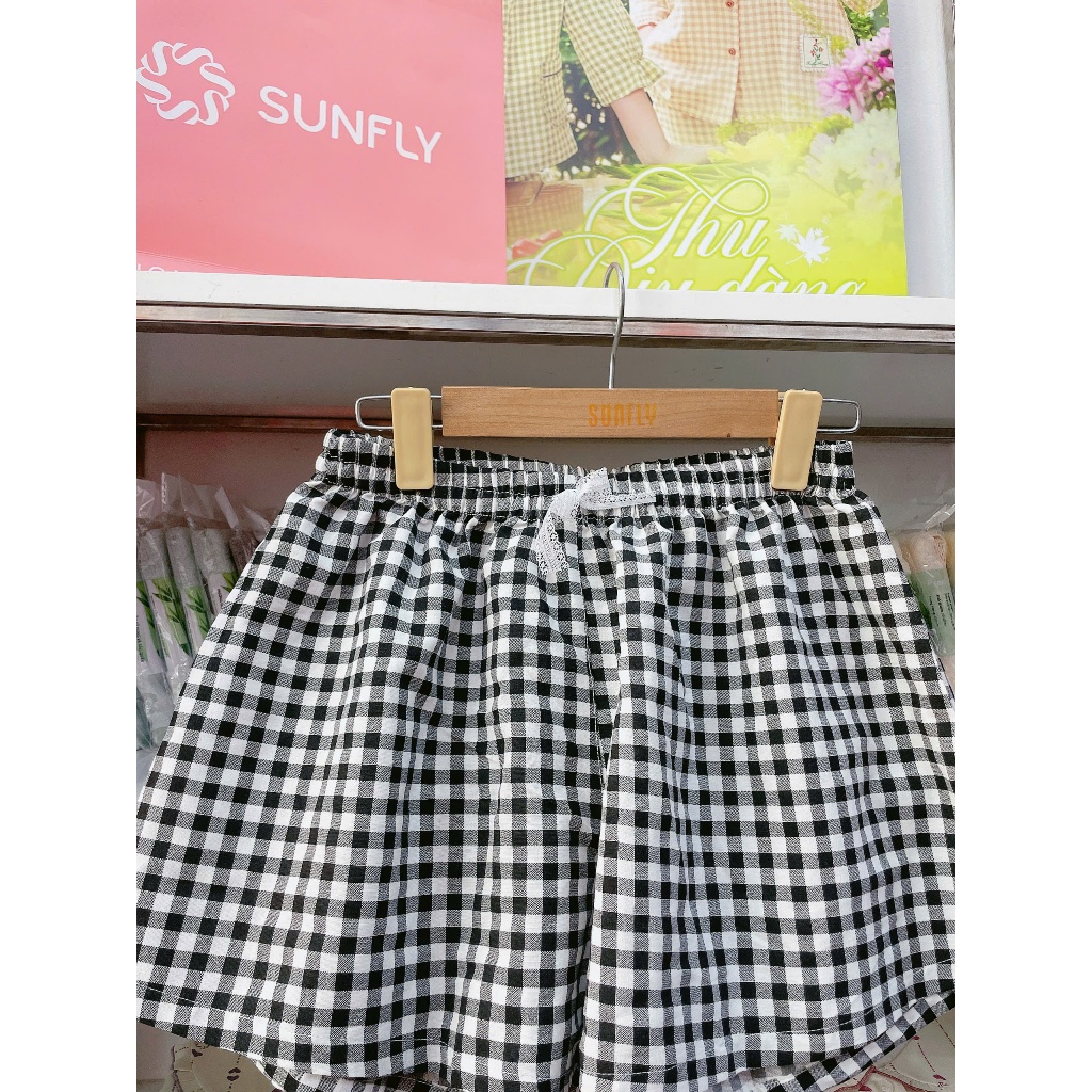 SFQ2056 Quần sooc nữ thô đũi mát mịn SUNFLY