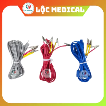 DÂY CHÂM CỨU, ĐIỆN CHÂM MÁY 6 CỌC CHUÔI DẸP 4 ĐẦU RA