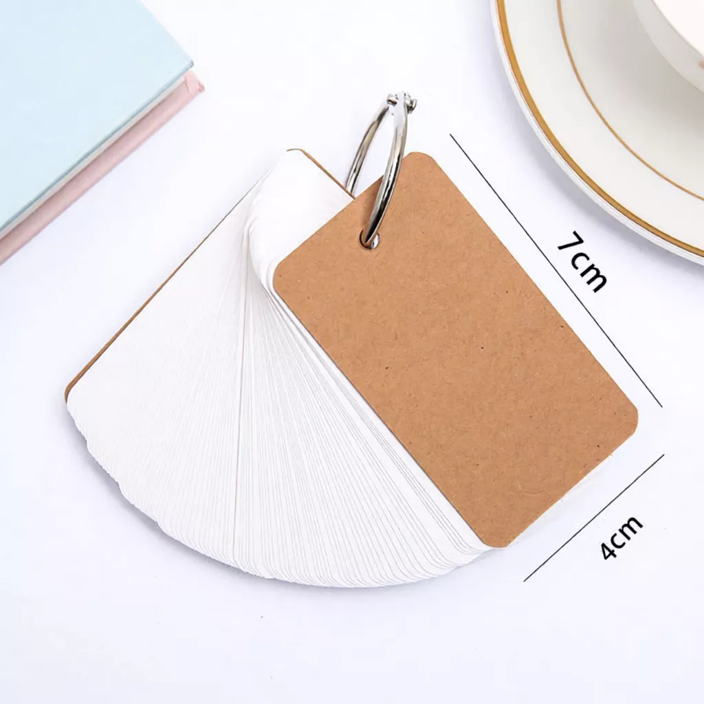 Flashcard thẻ học từ vựng trắng thẻ học từ vựng 50 tờ 4x7cm hỗ trợ làm giấy ghi chú | BigBuy360 - bigbuy360.vn