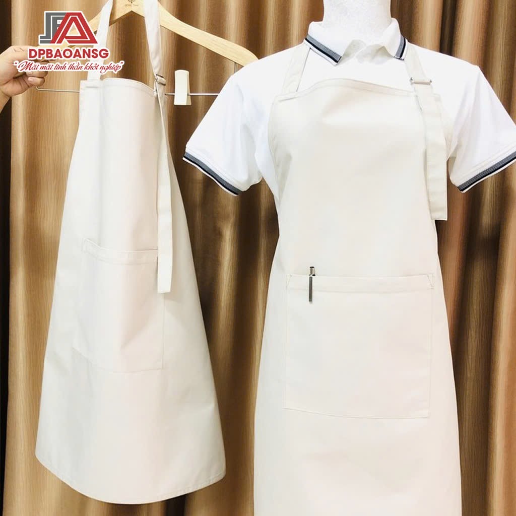 Tạp Dề Dù Dáng Dài Bảo Vệ Quần Áo Khỏi Nước, Dầu Mỡ - Nhiều Màu Cho Bếp Ăn, Quán, Tiệm Nail, Spa