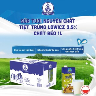 [Nhập Khâu Balan] Sữa Tươi 100% Nguyên Chất Tinto - Łowicz UHT 3.5% Béo 1 Lít / 200mL, Tối Ưu Cho Pha Chế Biến, Gia Đình