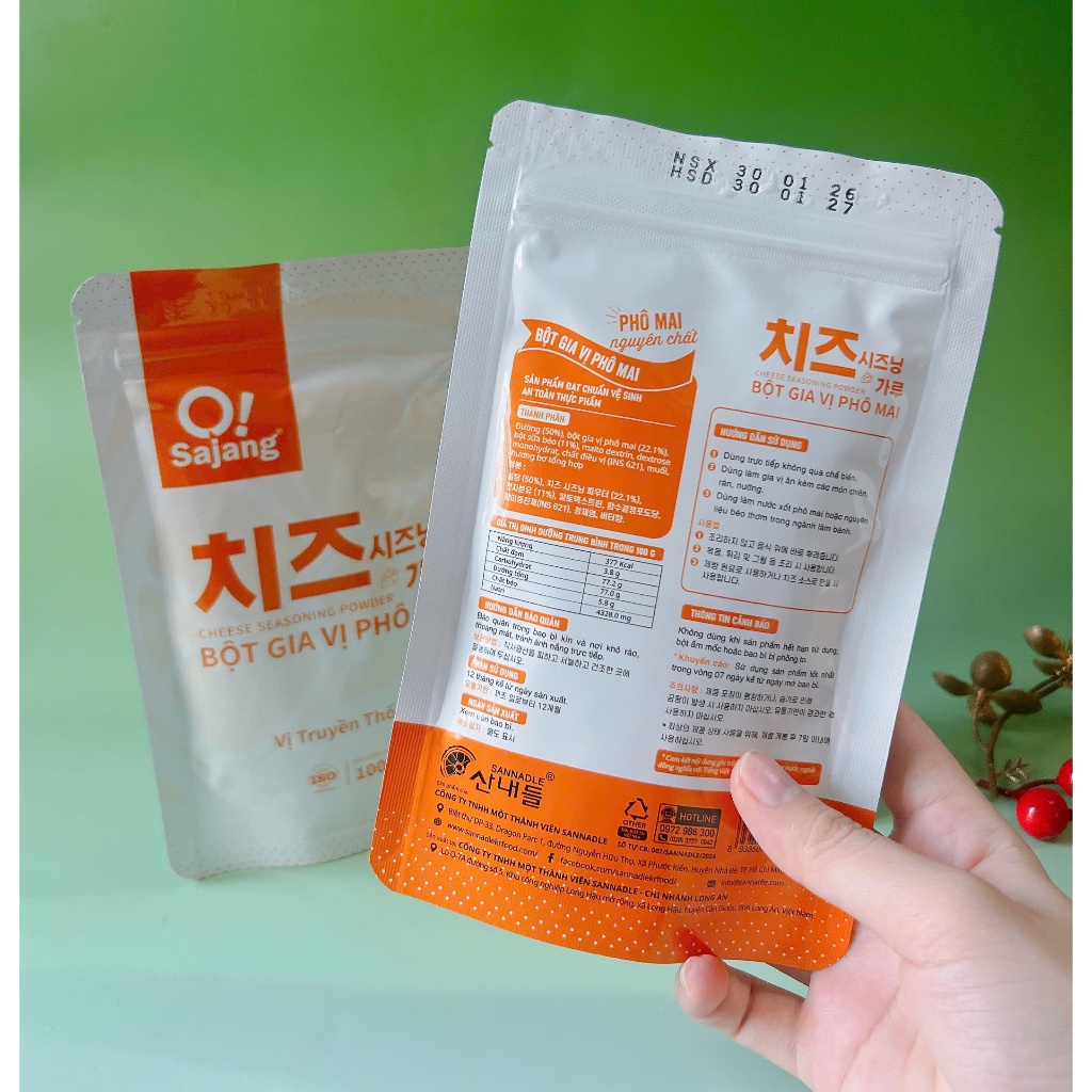 BỘT PHÔ MAI OSAJANG, BỘT MỊN 500G /250g / 100G