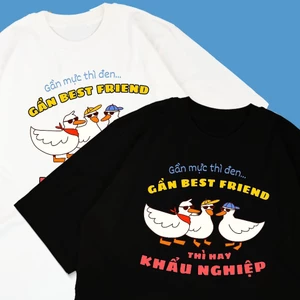 Áo thun unisex hài hước công sở GẦN MỰC THÌ ĐEN áo phông cổ tròn tay ngắn chất Cotton mềm mịn co dãn 4 chiều TA1326