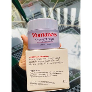 Womaness Overnight Magic Kem chống lão hóa,dưỡng da mặt với Axit Hyaluronic & Bakuchiol 50ml