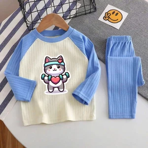 🌸 ĐỒ BỘ BÉ GÁI DÀI TAY GÂN MỀM MỊN – HÌNH DỄ THƯƠNG 🌸 DG572