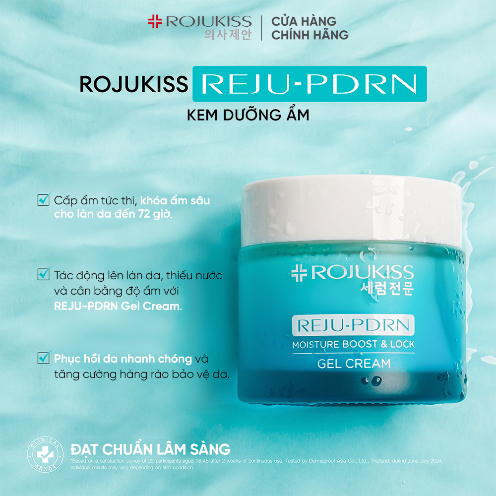Kem Dưỡng Ẩm Dạng Gel Cấp Nước REJU-PDRN Rojukiss REJU-PDRN Moisture Boost Lock Gel Cream 50 Ml