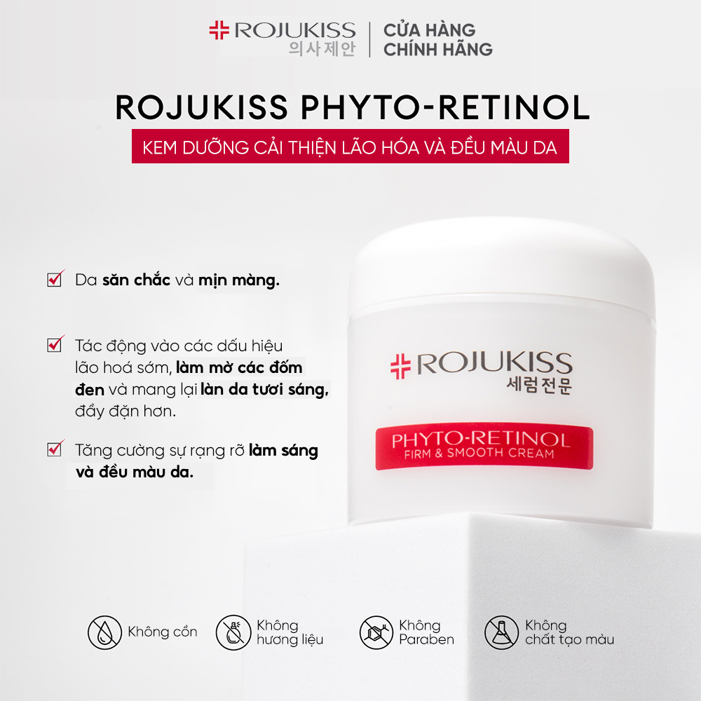 Kem Dưỡng Săn Chắc Và Mịn Da Phyto-Retinol Rojukiss Phyto-Retinol Firm Smooth Cream 50 ml