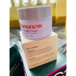 Womaness Overnight Magic Kem chống lão hóa,dưỡng da mặt với Axit Hyaluronic & Bakuchiol 50ml
