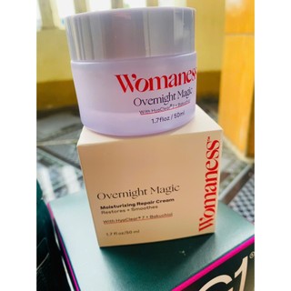 Womaness Overnight Magic Kem chống lão hóa,dưỡng da mặt với Axit Hyaluronic & Bakuchiol 50ml