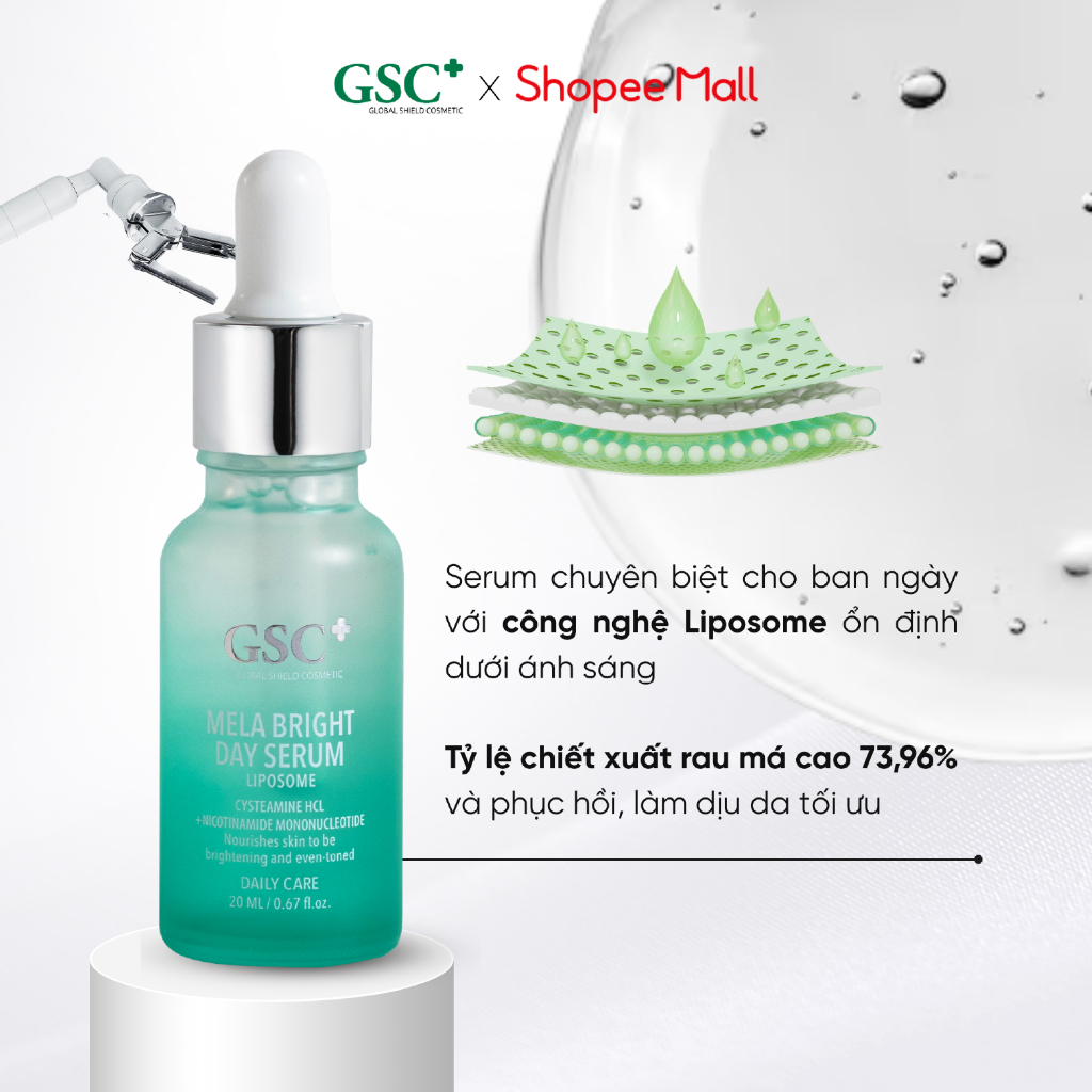 Serum Trắng Da, Mờ Thâm Nám BAN NGÀY GSC Mela Bright Day Serum 20 ML - GC104A