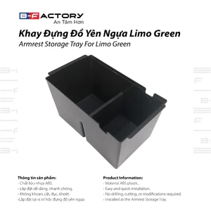 B-FACTORY Khay Đựng Đồ Yên Ngựa Nhựa ABS Cho VinFast Limo Green/MPV 7 Đen