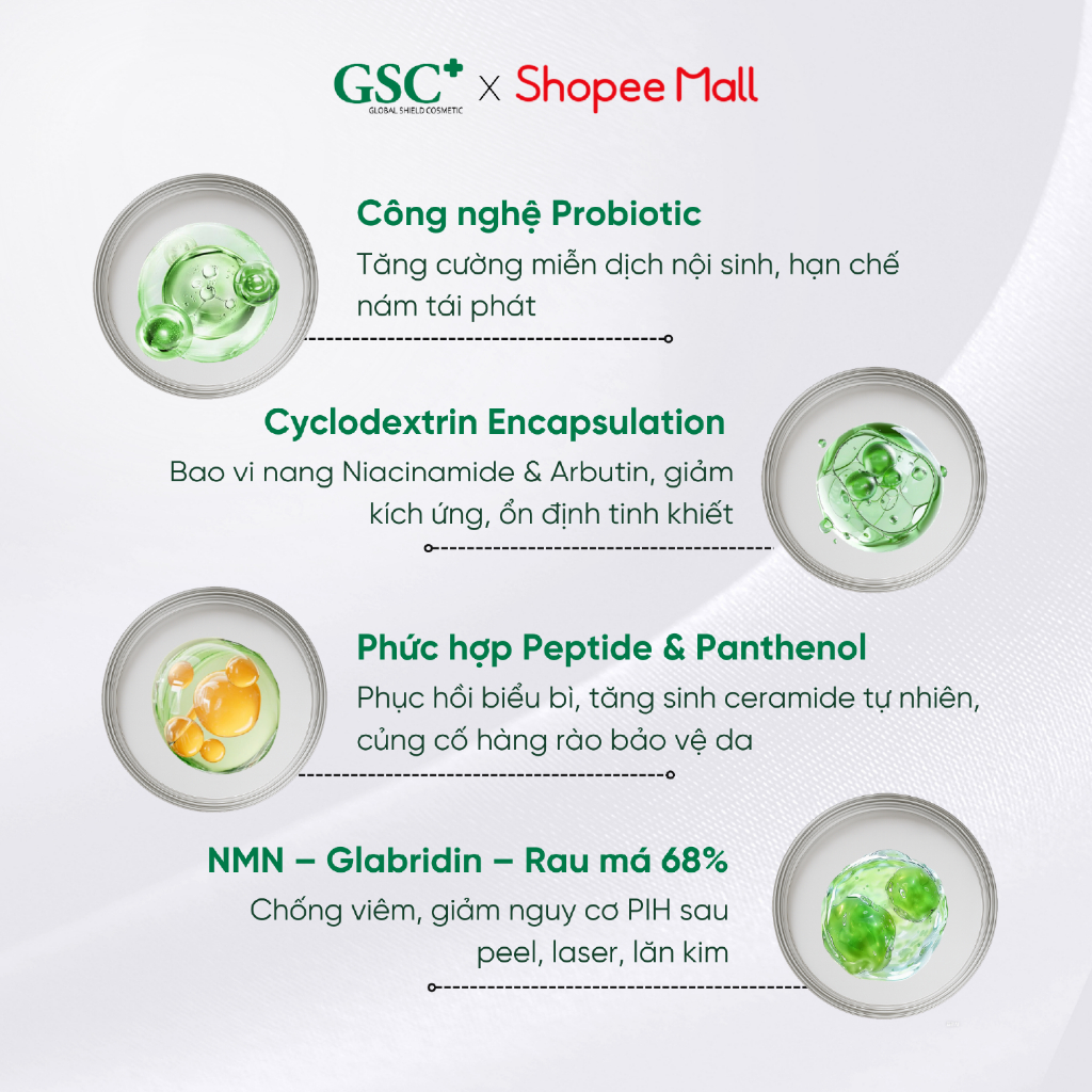 Serum Trắng Da, Mờ Thâm Nám BAN ĐÊM GSC Mela Bright Night Serum 20 ML - GC103A